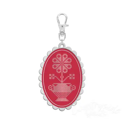 Lori Holt Enamel Happy Charm Cross Stitch