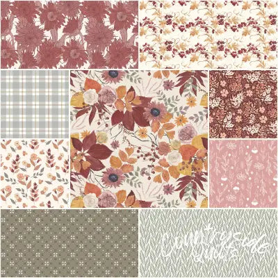 Evening on the Prairie 1 Yard Bundle Cream, 9 Pcs.