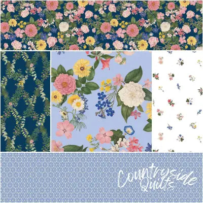 Everbloom 1 Yard Bundle Blue, 5 Pcs.