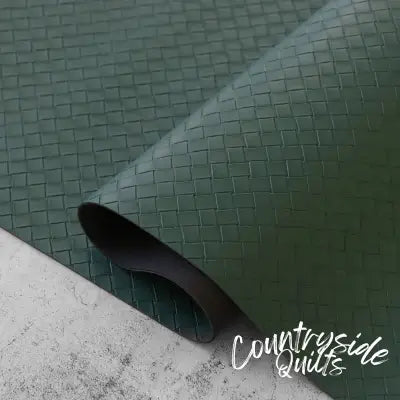 Evergreen Basket Weave Faux Leather 1/2yd