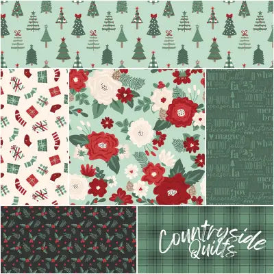 Evergreen Wishes 1 Yard Bundle Mint, 6 Pcs.