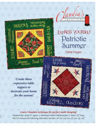 Express Yourself Patriotic Summer Table Topper
