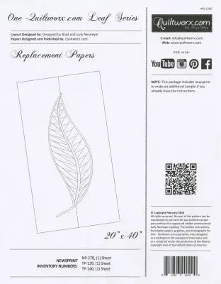 Extra Paper One - Quiltworx Leaf Series