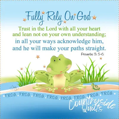 Fabric Art Panel 6in FROG