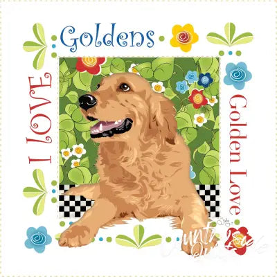 Fabric Art Panel 6in Golden