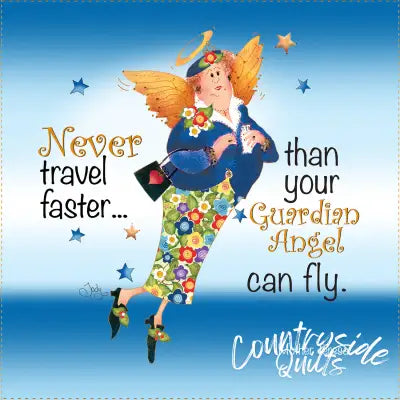 Fabric Art Panel 6in Guardian Angel