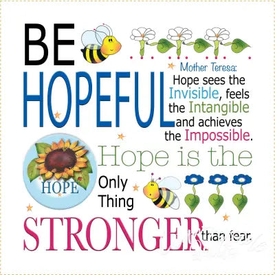 Fabric Art Panel 6in Be Hopeful