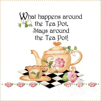 Fabric Art Panel 6in Teapot