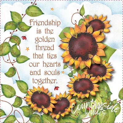Fabric Art Panel Sunflower Friendship