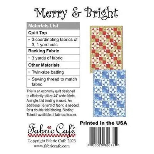 Fabric Cafe - Merry & Bright Pattern 725793