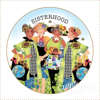 Fabric Panel 5in Round Sisterhood