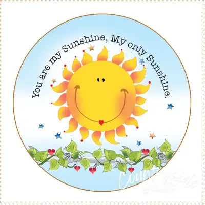 Fabric Panel 5in Round Sunshine