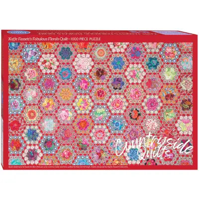 Fabulous Florals Quilt Jigsaw Puzzle for Adults