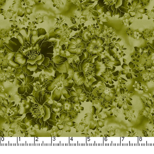 45" Faded Floral - Avocado