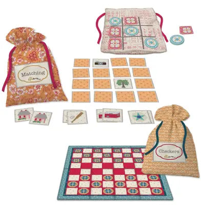Family Reunion Table Games by Lori Holt - Machine Embroidery USB