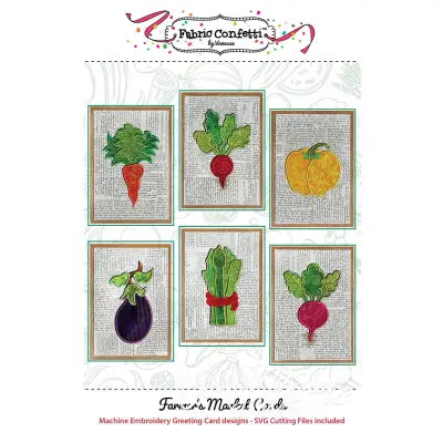 Farmers Market Blank Greeting Cards