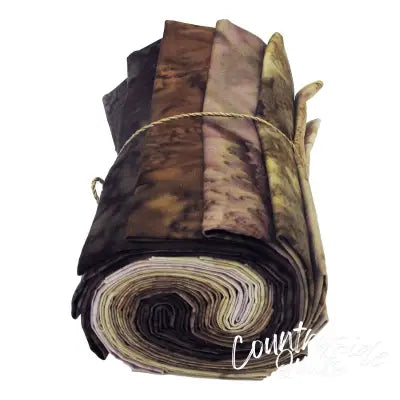 Fat Quarter, 1895s Batiks Earth Colorway, 12pcs/bundle