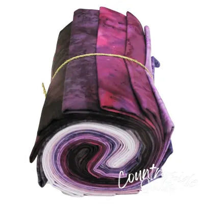 Fat Quarter, 1895s Batiks Magenta Colorway, 12pcs/bundle