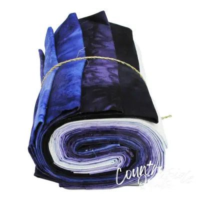 Fat Quarter, 1895s Batiks Purple Colorway, 12pcs/bundle