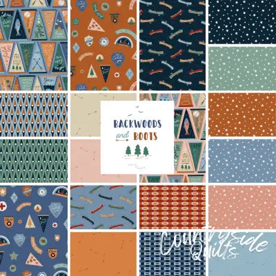 Fat Quarter Backwoods & Boots 19Pcs/Bundle