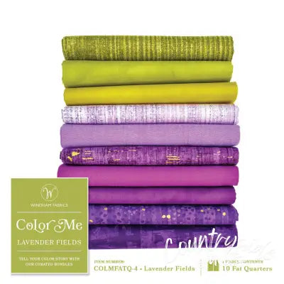 Fat Quarter bundle, Color Me Lavender Fields, 10pcs/bundle