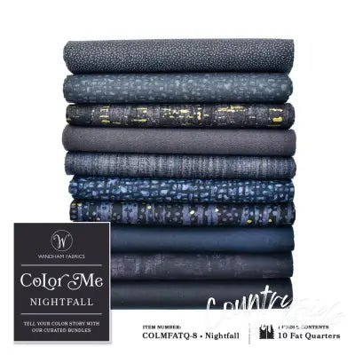 Fat Quarter bundle, Color Me Nightfall, 10pcs/bundle