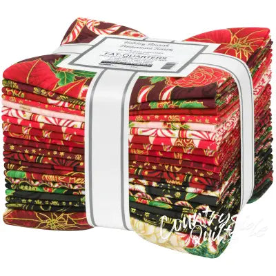 Fat Quarter Bundles Holiday Flourish - Peppermint Twist 21pcs