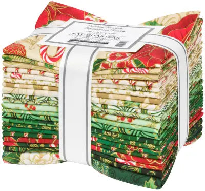 Fat Quarter Bundles Holiday Flourish - Peppermint Twist 21pcs