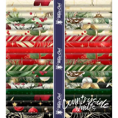 Fat Quarter Bundles Merry & Bright 20pcs 1 Piece of Each Print