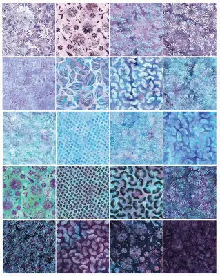 Fat Quarter Bundles Secret Garden 20pcs, 1 Piece of Each Print