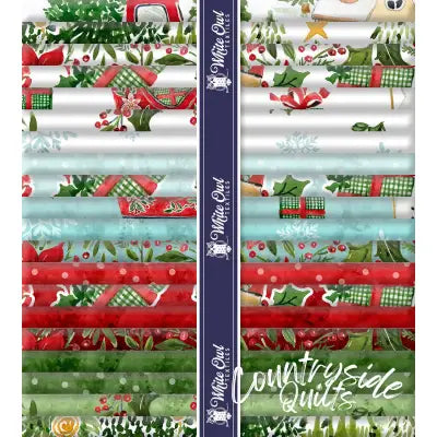 Fat Quarter Bundles Snowy Greetings 20pcs 1 Piece of Each Print