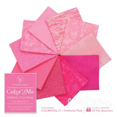 Fat Quarter Color Me Perfecly Pink, 10pcs/bundle