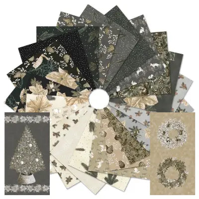 Fat Quarter Holiday Flourish Forest Glen, 23pcs/bundle