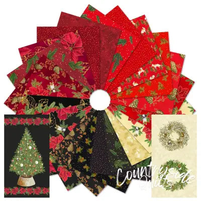 Fat Quarter Holiday Flourish Forest Glen, 23pcs/bundle