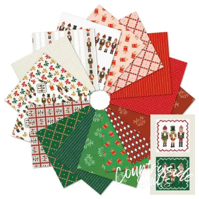 Fat Quarter Holiday Nutcracker, 17pcs/bundle