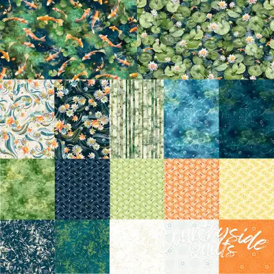 Fat Quarter Koi Pond, 17pcs/bundle