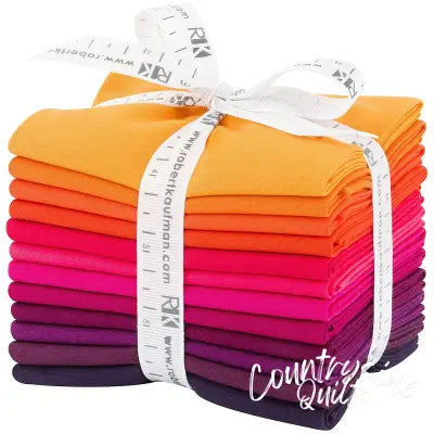 Fat Quarter Kona Cotton Birds of Paradise Palette, 12pcs/bundle