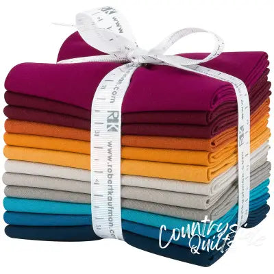 Fat Quarter Kona Cotton Tuscan Skies Palette, 12pcs/bundle