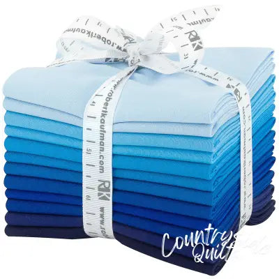 Fat Quarter Kona Cotton Waterfall Palette, 12pcs/bundle