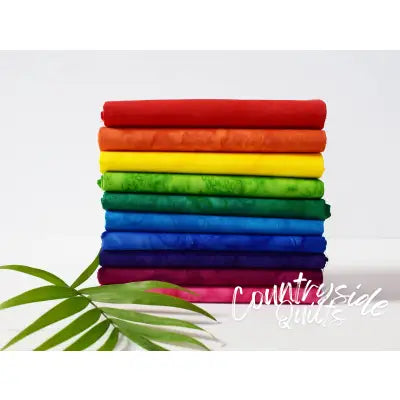 Fat Quarter Lava Tonal Rainbow 10pcs/bundle