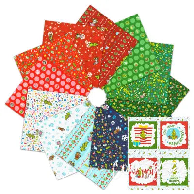 Fat Quarter Little Grinch, 13pcs/bundle