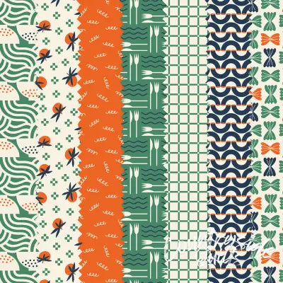 Fat Quarter Pasta Love, 10pcs/bundle