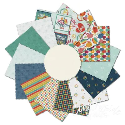 Fat Quarter Peace Love Pickleball, 14pcs/bundle
