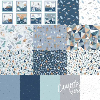 Fat Quarter Polar Pals, 14pcs/bundle