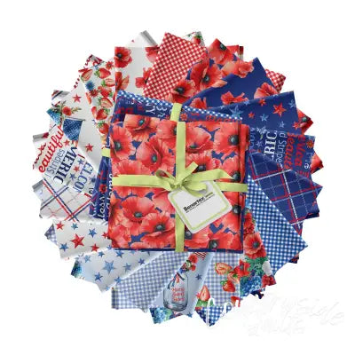 Fat Quarter Red, White & Sweet, 18pcs/bundle