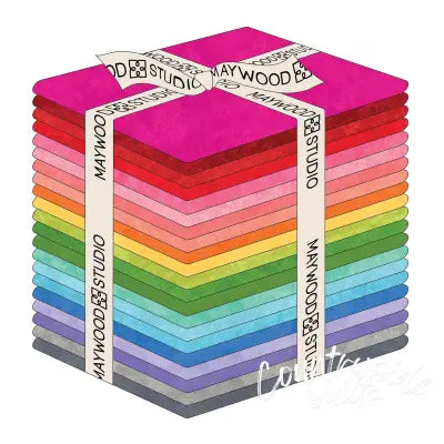 Fat Quarter Squares Shadow Play Flannel Brights,21pcs/bundle