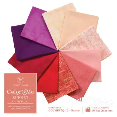 Fat Quarter Sunset Color Me, 10pcs/bundle