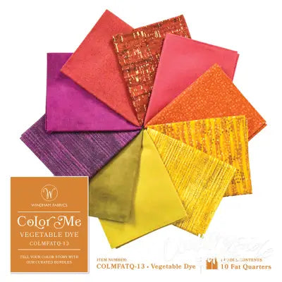 Fat Quarter Vegetable Dye Color Me, 10pcs/bundle