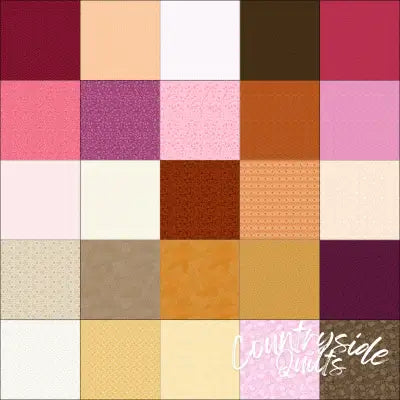 Fat Quarter Whimsy 2 Warm, 25pcs/bundle