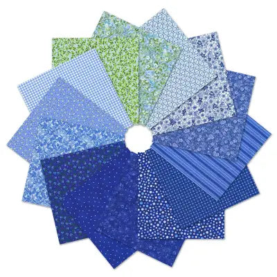 Fat Quarters, Blueberry Colorstory, 14pcs/bundle
